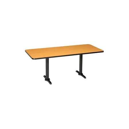 National Public Seating Interion Restaurant Table, 60Lx30W, Oak 695670OK
